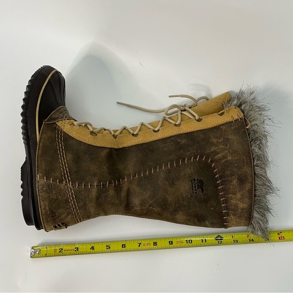 EUC Sorel 8 Cate the Great Waterproof Leather Winter Boots brown tan - Picture 12 of 13